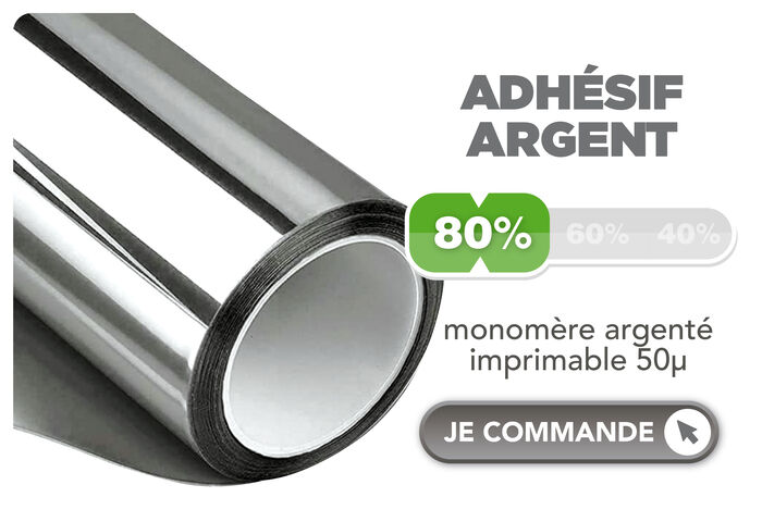 Adhésif Argent sans PVC